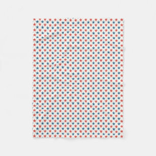 Patriotic American Stars pattern Fleece Blanket