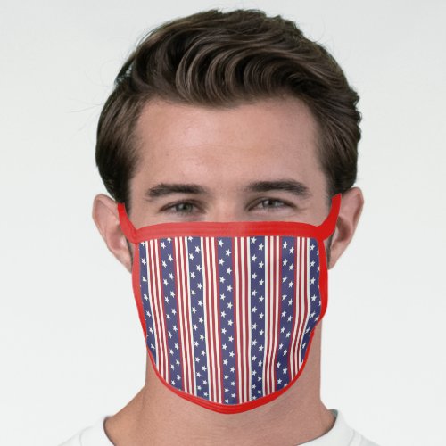 Patriotic American Stars Stripes Pattern USA Flag Face Mask