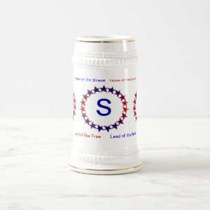PATRIOTIC AMERICAN STEIN MUG