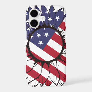 Patriotic American Sunflower iPhone 17 Case