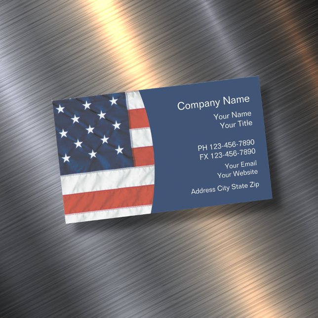 Patriotic American Theme Business Card Magnet (Creator Uploaded)