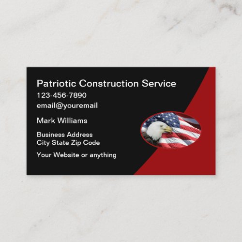 Patriotic American Theme Business Cards