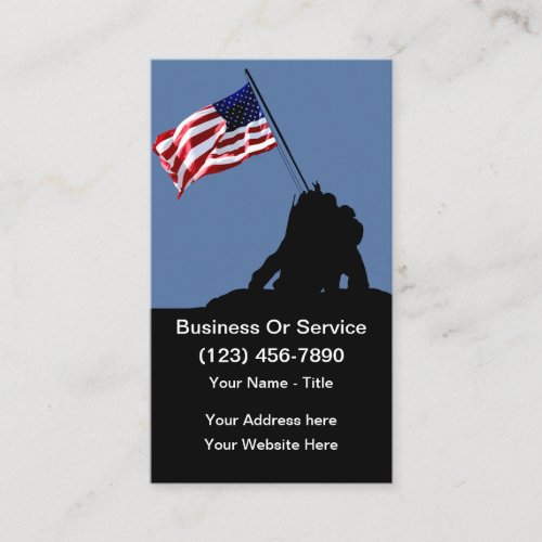 Patriotic American Theme Simple Business Card