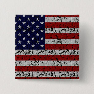 Patriotic American U.S.A. Flag of United States Button