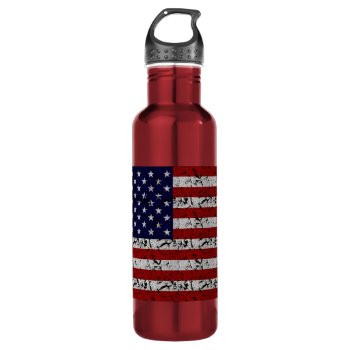 Patriotic American U.s.a. Flag Of United States Water Bottle by RedneckHillbillies at Zazzle