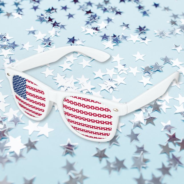 Patriotic American United States America USA Flag Retro Sunglasses (Patriotic American United States America USA Flag Retro Sunglasses)