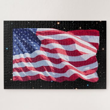 Patriotic American United States Flag Night Stars Jigsaw Puzzle Patriotic American United States Flag Night Stars Jigsaw Puzzle