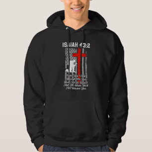 Patriotic American US Flag Firefighter Cross Chris Hoodie