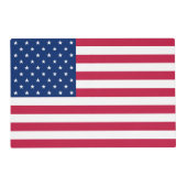 Patriotic American USA Flag Stars Stripes Table Placemat (Back)