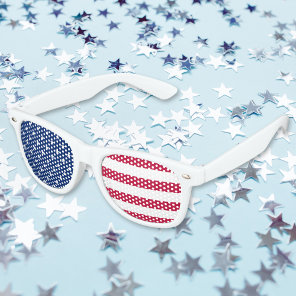 Patriotic American USA United States America Flag Retro Sunglasses