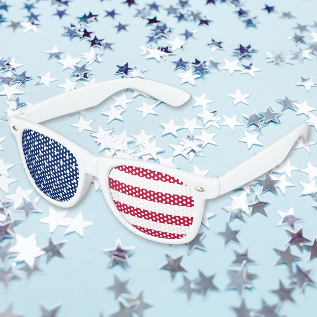 Patriotic American USA United States America Flag Retro Sunglasses (Patriotic American USA United States America Flag Retro Sunglasses)