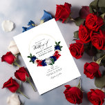 Patriotic American USA Wedding Photo Invitation
