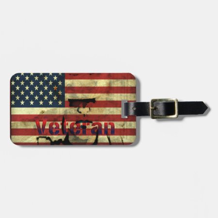 Patriotic American Veteran Luggage Tags