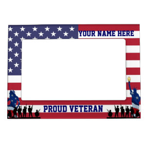 Patriotic American Veteran Magnetic Picture Frame