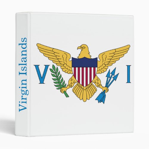 Patriotic American Virgin Islands Flag 3 Ring Binder