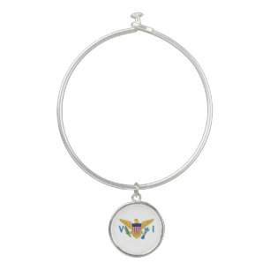 Patriotic American Virgin Islands Flag Bangle Brac Bracelet