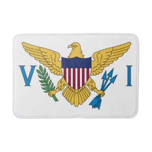 Patriotic American Virgin Islands Flag Bath Mat