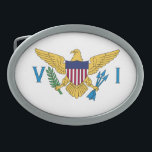 Patriotic American Virgin Islands Flag Belt Buckle<br><div class="desc">Patriotic flag of American Virgin Islands.</div>