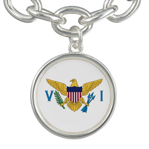 Patriotic American Virgin Islands Flag Bracelet