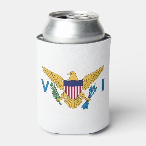 Patriotic American Virgin Islands Flag Can Cooler