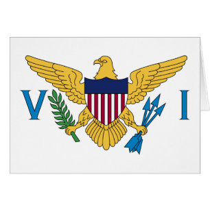 Patriotic American Virgin Islands Flag Cards
