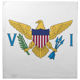 Patriotic American Virgin Islands Flag Cloth Napkin