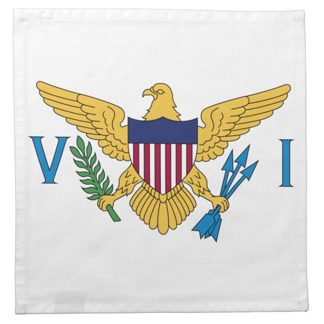 Patriotic American Virgin Islands Flag Cloth Napkin (Front)