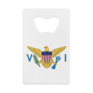 Patriotic American Virgin Islands Flag Credit Card Bottle Opener