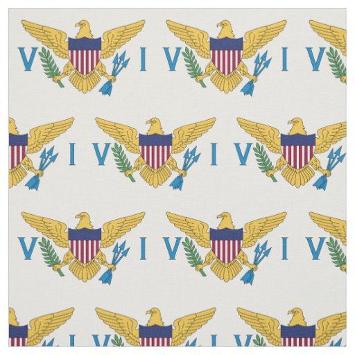 Patriotic American Virgin Islands Flag Fabric