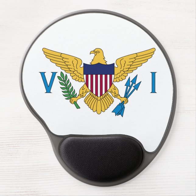 Patriotic American Virgin Islands Flag Gel Mouse Pad (Front)