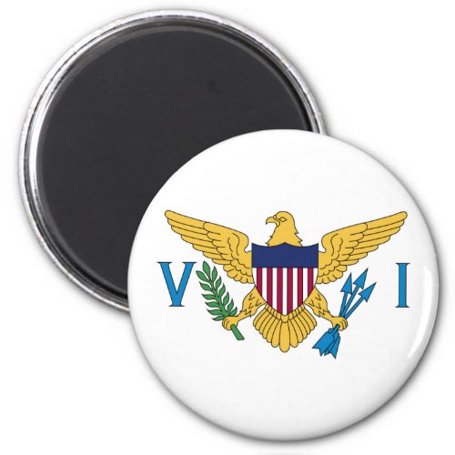 Patriotic American Virgin Islands Flag Magnet