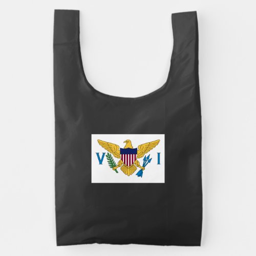 Patriotic American Virgin Islands Flag Reusable Bag