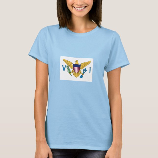 Patriotic American Virgin Islands Flag T-Shirt (Front)