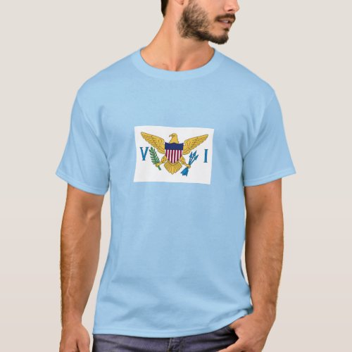 Patriotic American Virgin Islands Flag T_Shirt