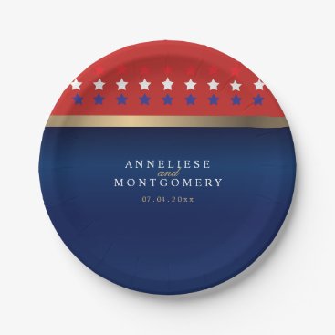 Patriotic American Wedding Paper Plate Patriotic American Wedding Paper Plate
