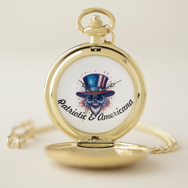Patriotic & Americana Pocket Watch (Inside)