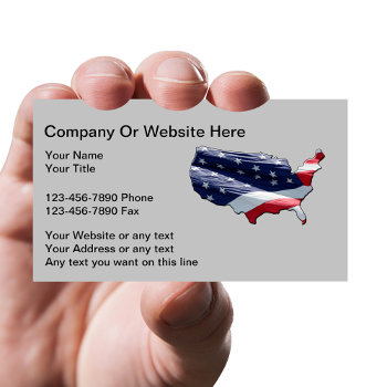 Patriotic Americana Theme Business Card Template by Luckyturtle at Zazzle
