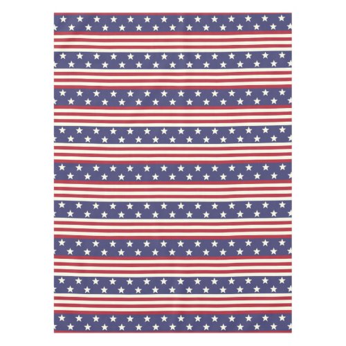 Patriotic Americana USA Flag Stars and Stripes Tablecloth