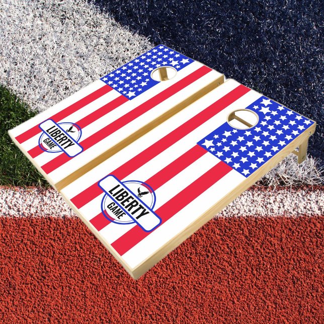 Patriotic Americans 4TH Of July Teams Personalized Cornhole Set (Creator Uploaded)