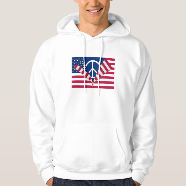 Patriotic AND Pro-Peace Hoodie (Front)