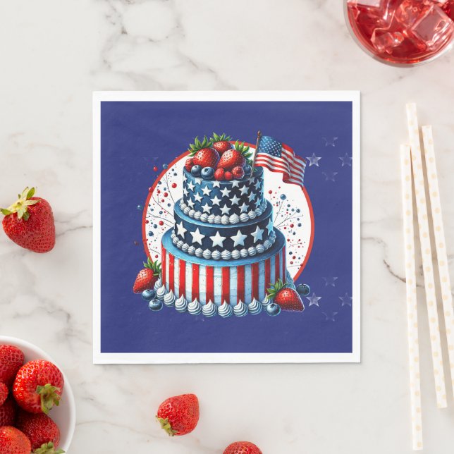 Patriotic And Sassy Celebration  Napkins (Insitu)