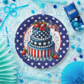 Patriotic And Sassy Celebration  Paper Plates