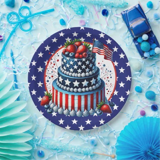 Patriotic And Sassy Celebration  Paper Plates (Party)