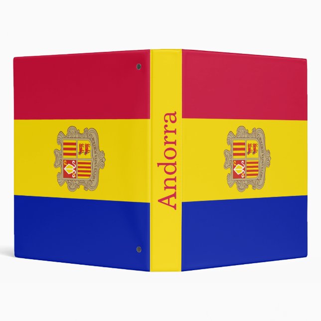 Patriotic Andorra Flag 3 Ring Binder (Background)