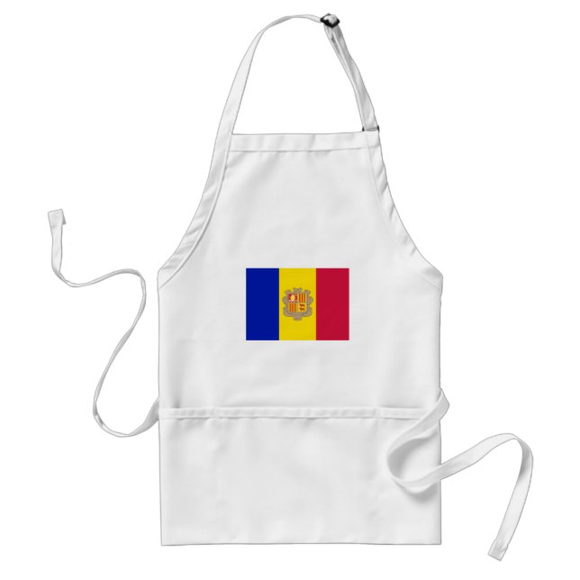 Patriotic Andorra Flag Adult Apron (Front)