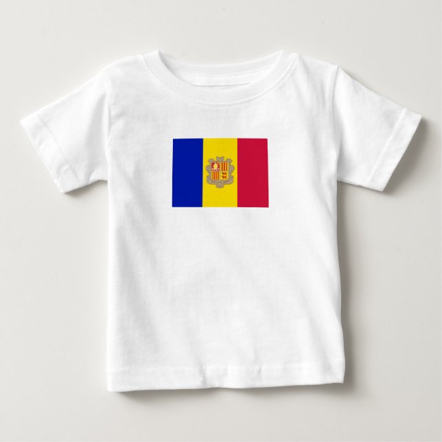 Patriotic Andorra Flag Baby T-Shirt (Front)