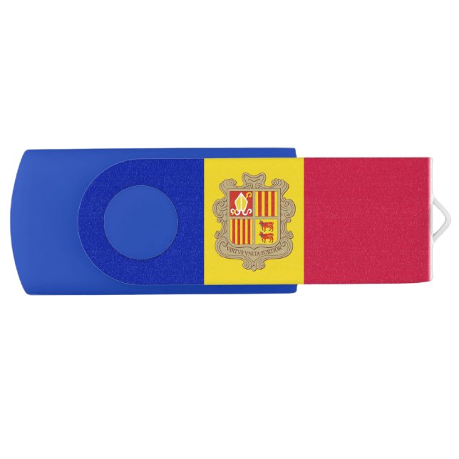 Patriotic Andorra Flag Flash Drive (Front)