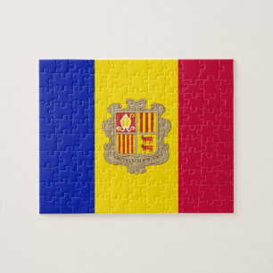 Patriotic Andorra Flag Jigsaw Puzzle