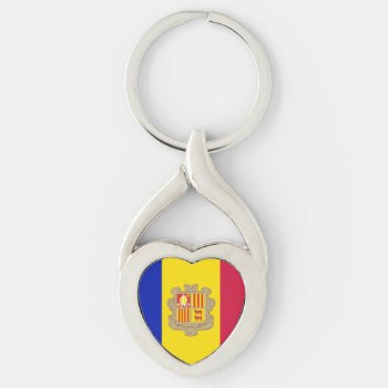 Patriotic Andorra Flag Keychain by topdivertntrend at Zazzle