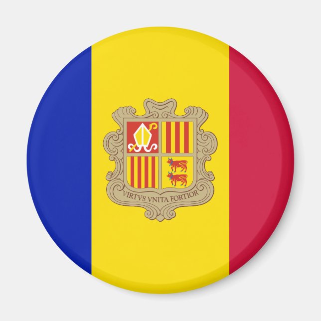 Patriotic Andorra Flag Magnet (Front)